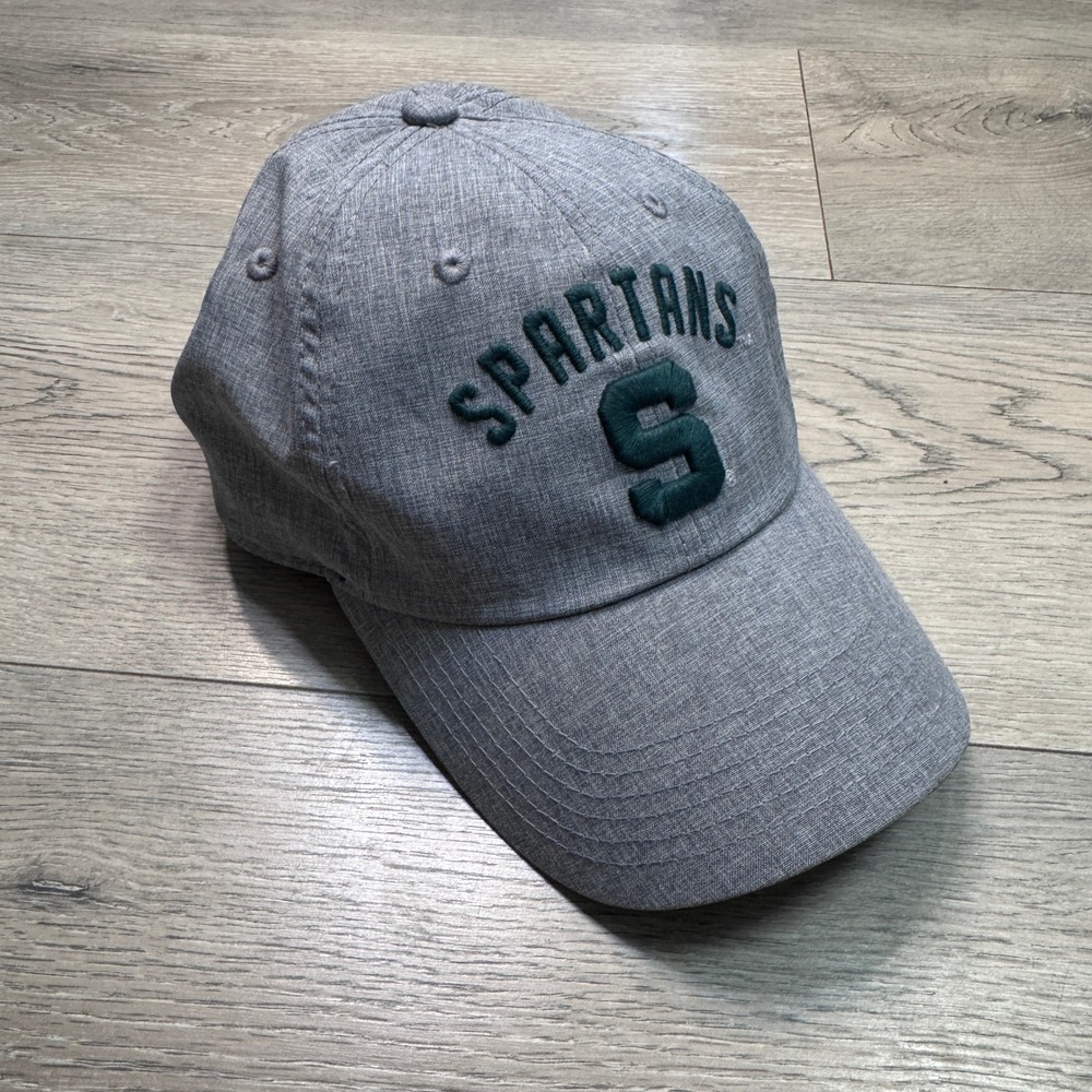 Michigan State Spartans Captivating Headwear Grey Heathered Adjustable Dad Hat